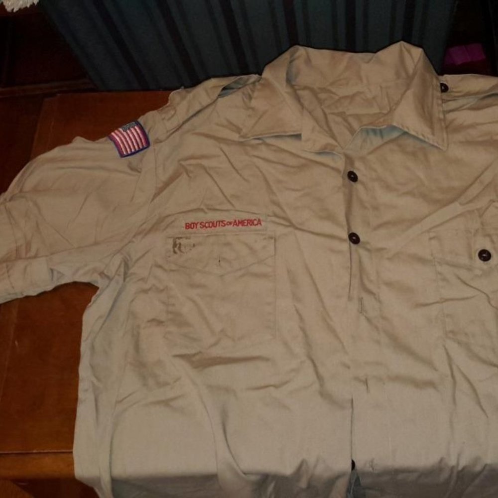 BOYSCOUTS OF AMERICA SHORT SLEEVE UNIFORM SHIRT XL